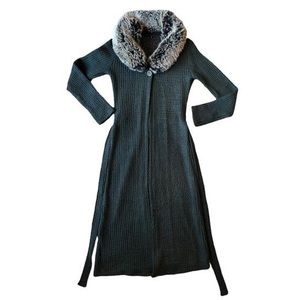 ✨Long Cardigan w Fur Collar